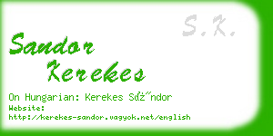 sandor kerekes business card